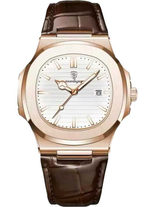 Halberne Aureon-Leather Classic Pink Gold White
